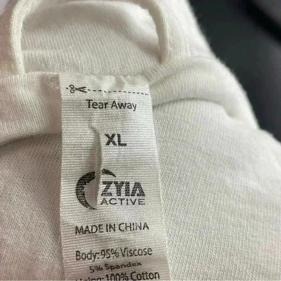 ZYIA Cream color Block Soft Zipper Hoodie size XL quiet outdoor zip up - Picture 3 of 4